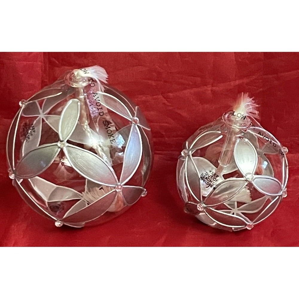 Lamplight Farms Glass Oil Candle Set Home Decor OS Clear Silver